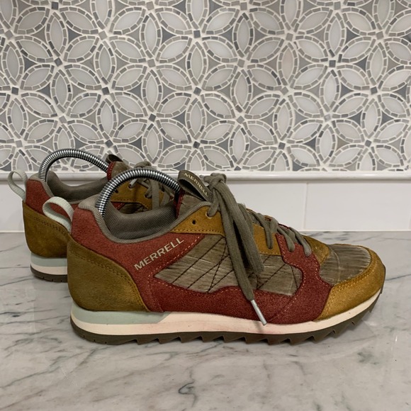 Merrell Womens Sneakers J62530 Trail Running Athletic Shoes Red Brown Size 9.5 - Picture 1 of 12